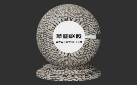 Enscape扇形铺路石材质贴图下载127
