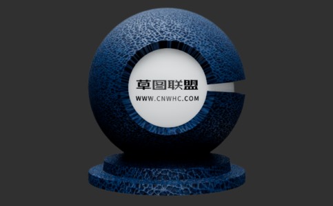 Enscape蓝色牛磺酸皮革中粒材质贴图下载128