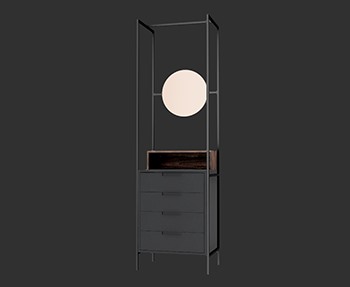 边柜饰品柜SketchUp草图大师SU模型下载0001