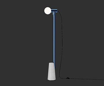落地灯照明灯具SketchUp草图大师SU模型下载0005