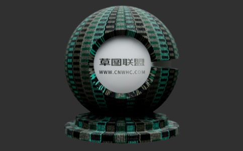 Enscape绿色格子合成面料布料材质贴图下载170