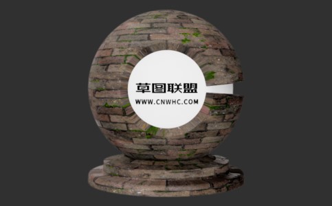Enscape带苔藓的路面砖铺路石材质贴图下载154