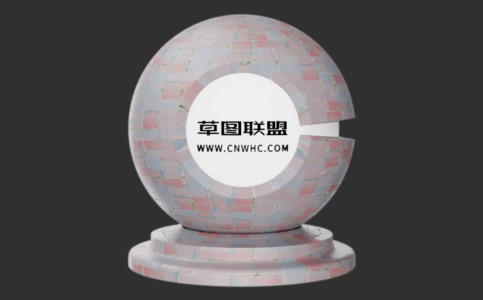 Enscape带苔藓的路面砖铺路石材质贴图下载156