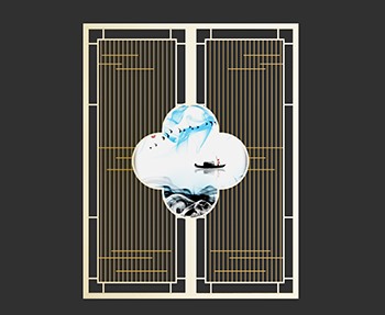 屏风隔断SketchUp草图大师SU模型下载0034
