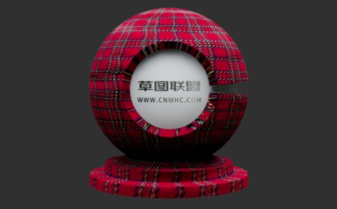 Enscape红色格子羊毛面料布料材质贴图下载192