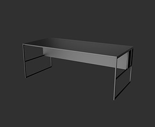 办公家具办公桌工位SketchUp草图大师SU模型下载0092