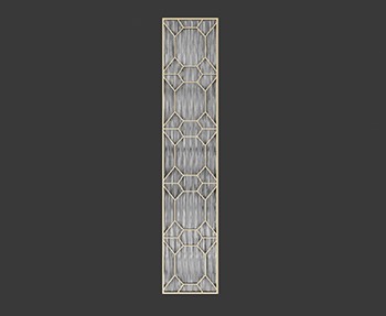 玻璃屏风隔断SketchUp草图大师SU模型下载0051