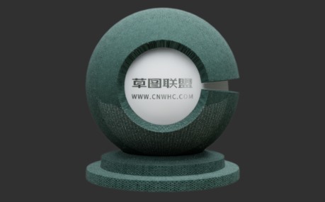 Enscape绿色半透明平针面料布料材质贴图下载217