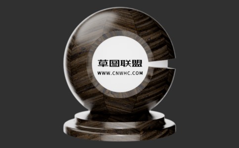 Enscape黑檀鱼骨拼木地板材质贴图下载491