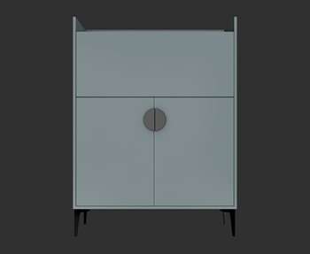 五斗柜储物柜SketchUp草图大师SU模型下载0030
