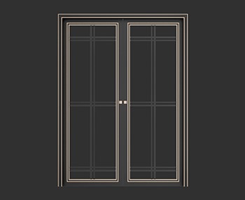 玻璃推拉门SketchUp草图大师SU模型下载0055