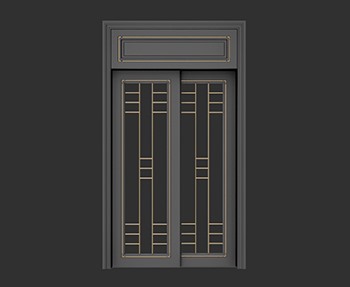 玻璃推拉门SketchUp草图大师SU模型下载0078