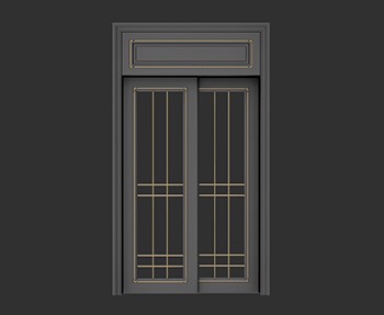 玻璃推拉门SketchUp草图大师SU模型下载0080