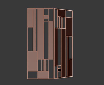 玻璃屏风隔断SketchUp草图大师SU模型下载0054