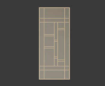 玻璃屏风隔断SketchUp草图大师SU模型下载0056
