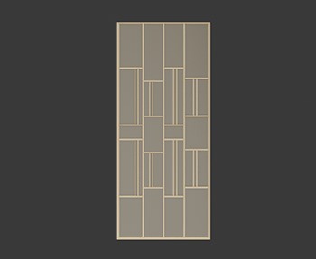 玻璃屏风隔断SketchUp草图大师SU模型下载0058