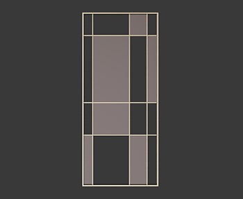 玻璃屏风隔断SketchUp草图大师SU模型下载0059