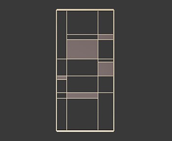 玻璃屏风隔断SketchUp草图大师SU模型下载0060