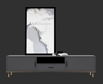 边柜饰品柜SketchUp草图大师SU模型下载0076