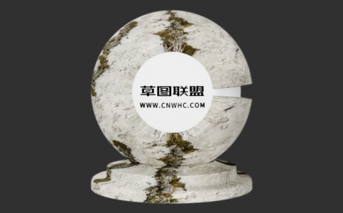 Enscape带苔藓的灰色混凝土材质贴图下载024
