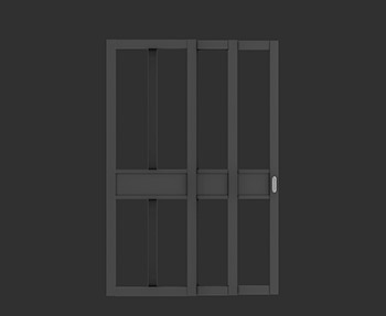 玻璃推拉门SketchUp草图大师SU模型下载0084
