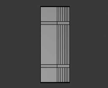 玻璃屏风隔断SketchUp草图大师SU模型下载0084