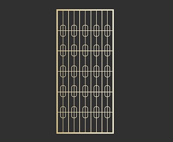 屏风隔断SketchUp草图大师SU模型下载0124