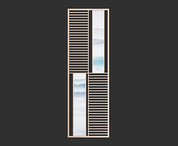 屏风隔断SketchUp草图大师SU模型下载0128