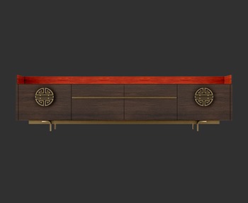 边柜饰品柜SketchUp草图大师SU模型下载0115