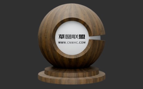 Enscape烟草色格莱斯顿橡木实木木皮板材质贴图下载295