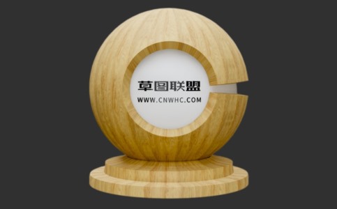 Enscape自然色山核桃木实木木皮板材质贴图下载314