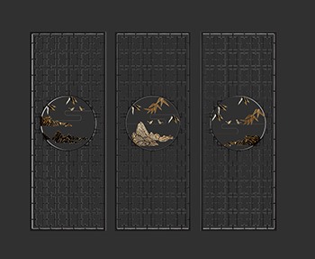 屏风隔断SketchUp草图大师SU模型下载0183
