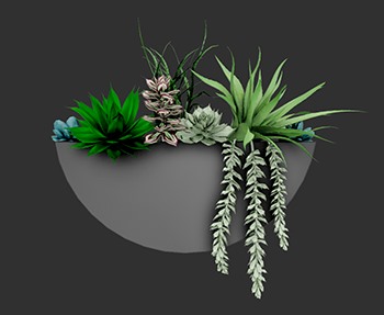 盆栽植物SketchUp草图大师SU模型下载0130