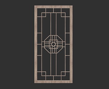 屏风隔断SketchUp草图大师SU模型下载0209