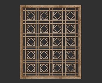 屏风隔断SketchUp草图大师SU模型下载0213