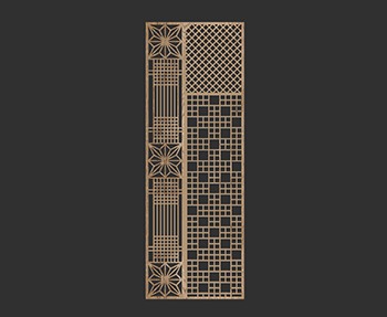 屏风隔断SketchUp草图大师SU模型下载0214
