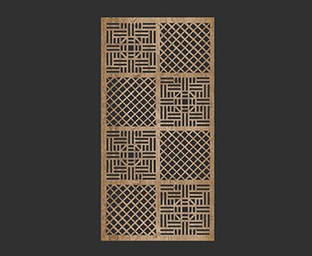 屏风隔断SketchUp草图大师SU模型下载0215