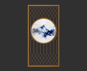 屏风隔断SketchUp草图大师SU模型下载0219