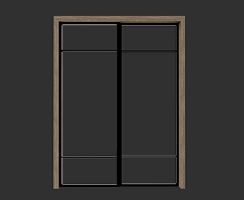 玻璃门SketchUp草图大师SU模型下载2023001155