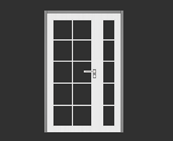 玻璃门SketchUp草图大师SU模型下载2023001160