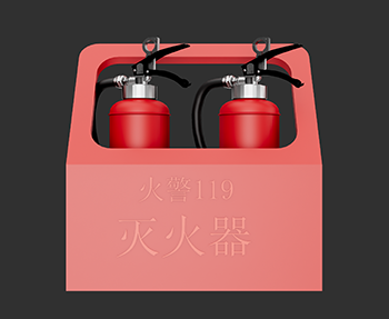 灭火器箱SketchUp草图大师SU模型下载202302246