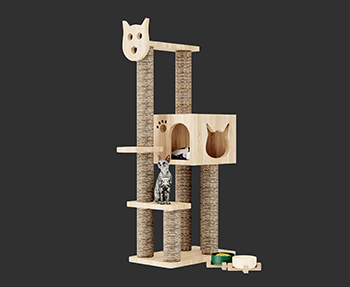 猫窝猫舍猫爬架SketchUp草图大师SU模型下载202304213