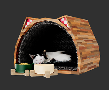 猫窝猫舍猫爬架SketchUp草图大师SU模型下载202304215