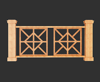 栏杆围栏SketchUp草图大师SU模型下载202306534