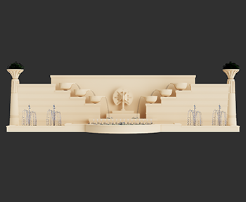 欧式景墙围墙SketchUp草图大师SU模型下载202306908