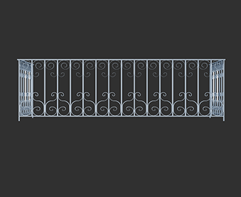 铁艺栏杆SketchUp草图大师SU模型下载202307341