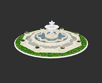 水景喷泉SketchUp草图大师SU模型下载20237558