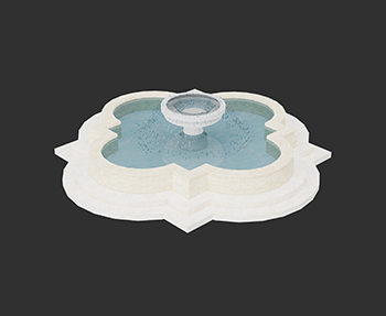 水景喷泉SketchUp草图大师SU模型下载20237576