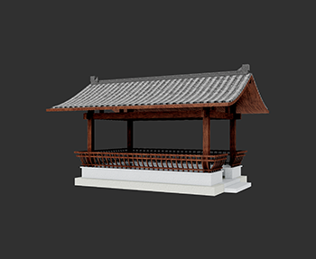 仿古建筑廊架亭廊亭子SketchUp草图大师SU模型下载202307702