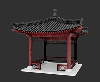 仿古建筑廊架亭廊亭子SketchUp草图大师SU模型下载202307980